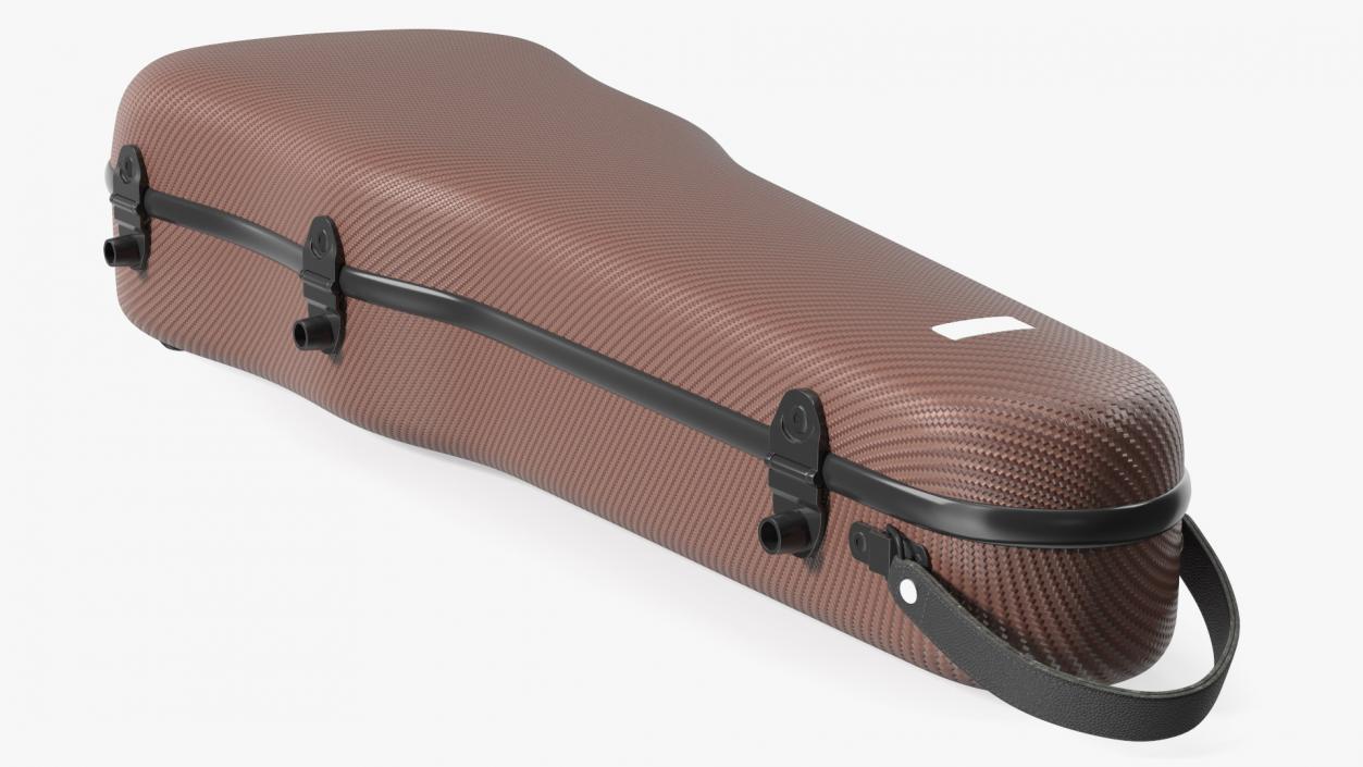 3D model Shockproof Violin Case Brown Closed