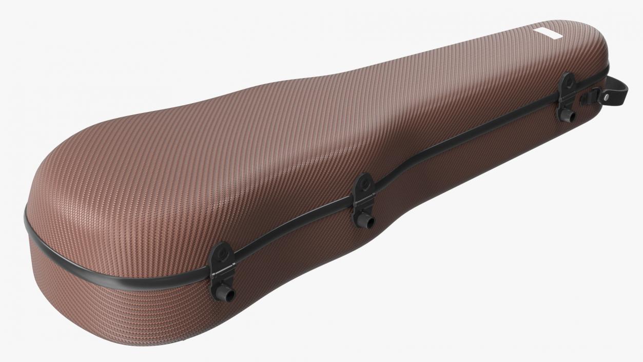 3D model Shockproof Violin Case Brown Closed