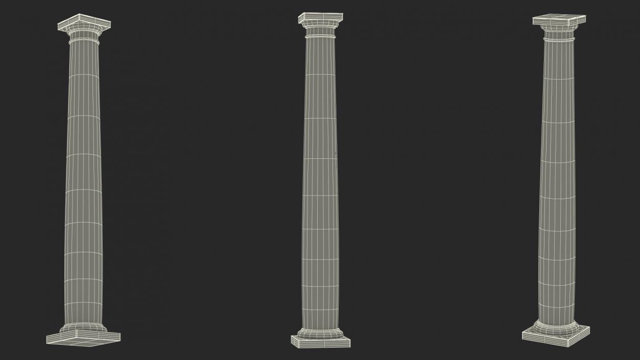 Smooth Fiberglass Column 3D model