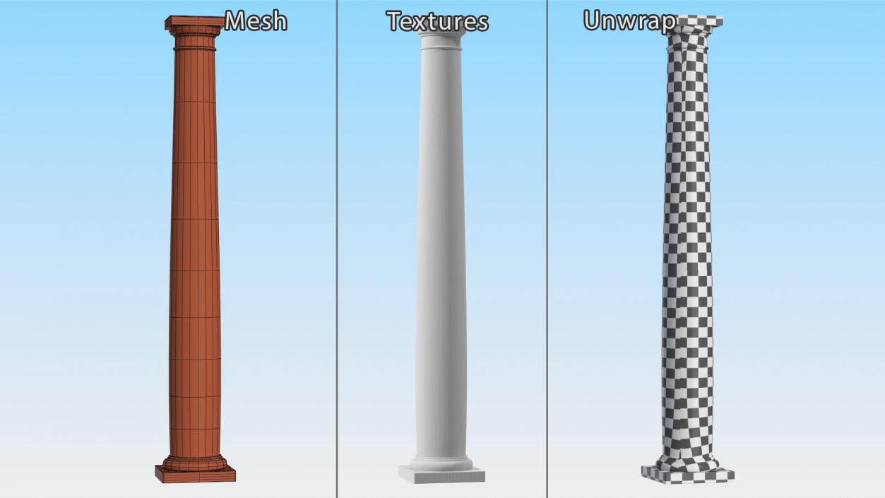 Smooth Fiberglass Column 3D model