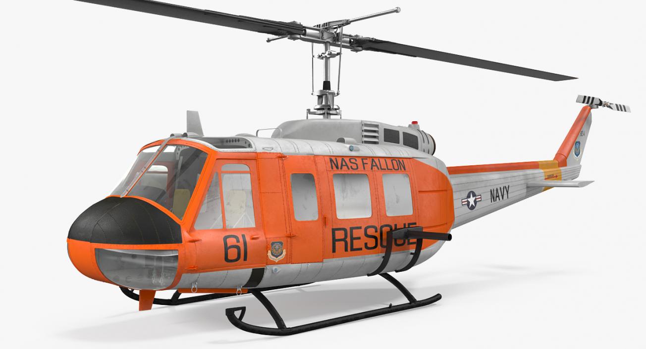 3D US Navy Bell UH-1 Iroquois Rescue model