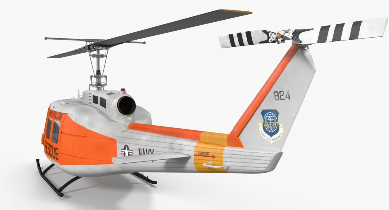 3D US Navy Bell UH-1 Iroquois Rescue model