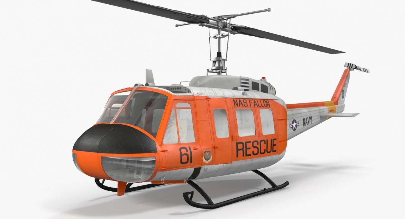 3D US Navy Bell UH-1 Iroquois Rescue model