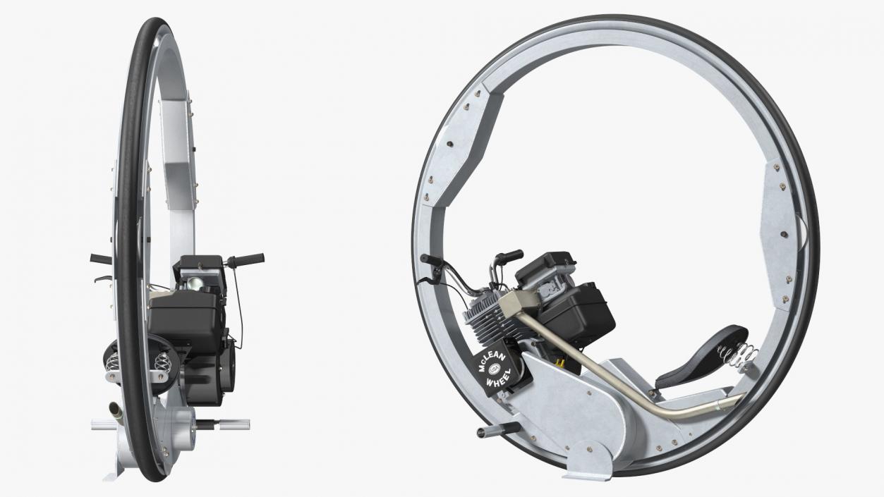 3D McLean Monocycle Rigged model