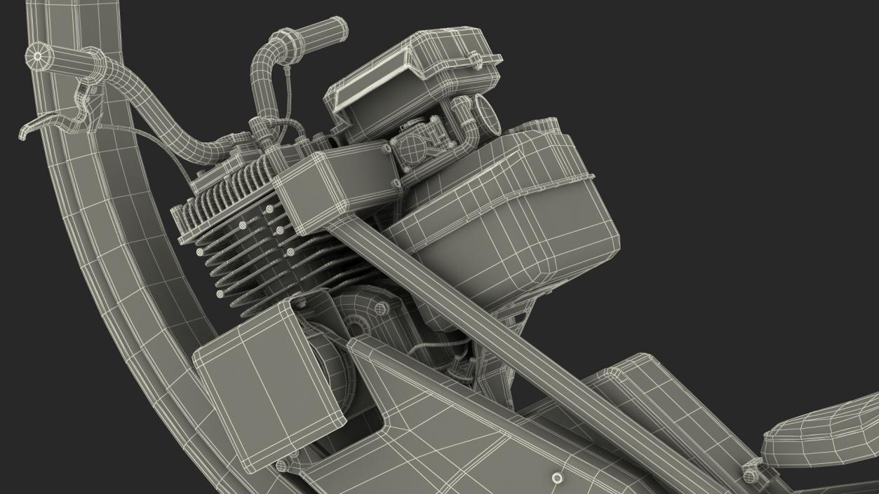 3D McLean Monocycle Rigged model