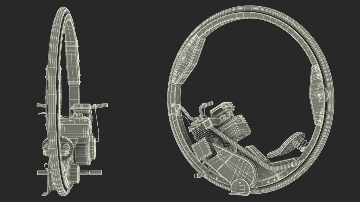 3D McLean Monocycle Rigged model