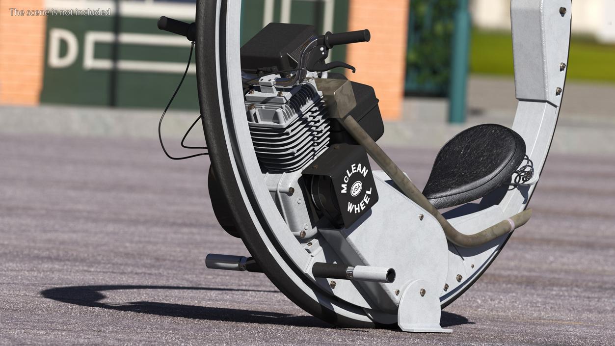 3D McLean Monocycle Rigged model