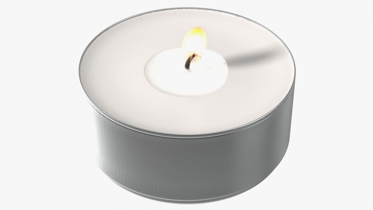 3D model Lit Tea Light Candle