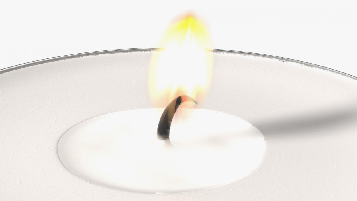 3D model Lit Tea Light Candle