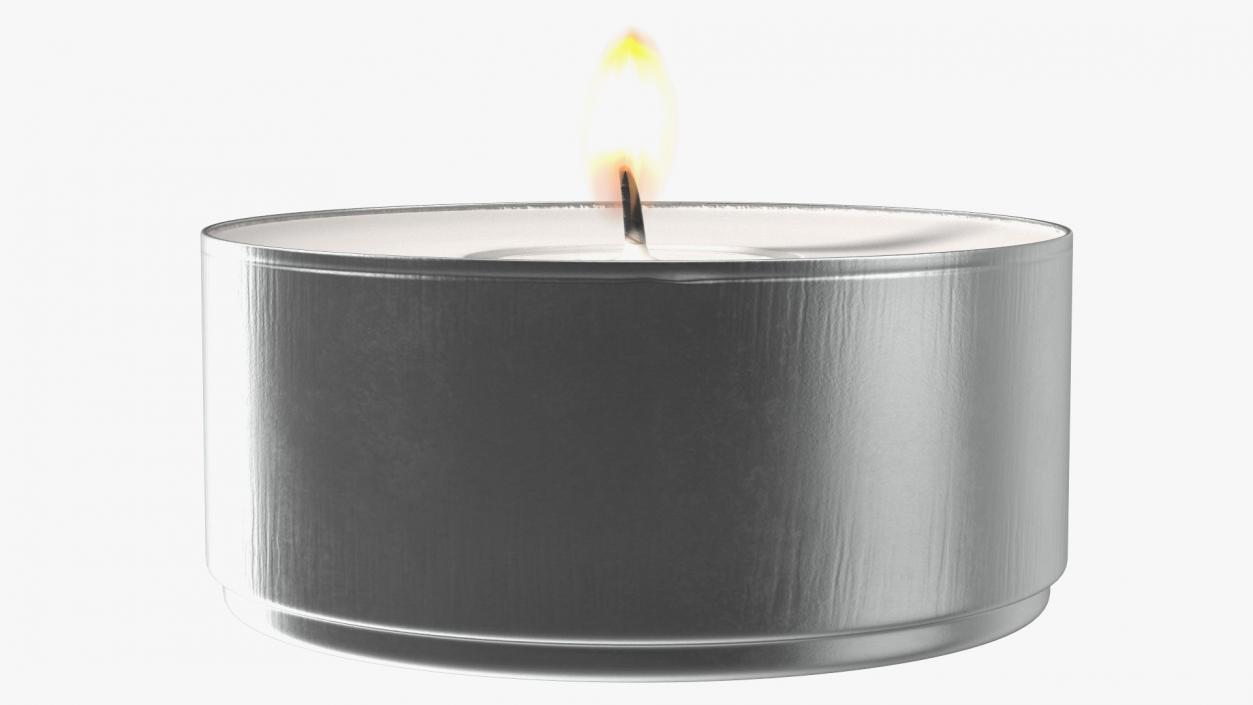 3D model Lit Tea Light Candle