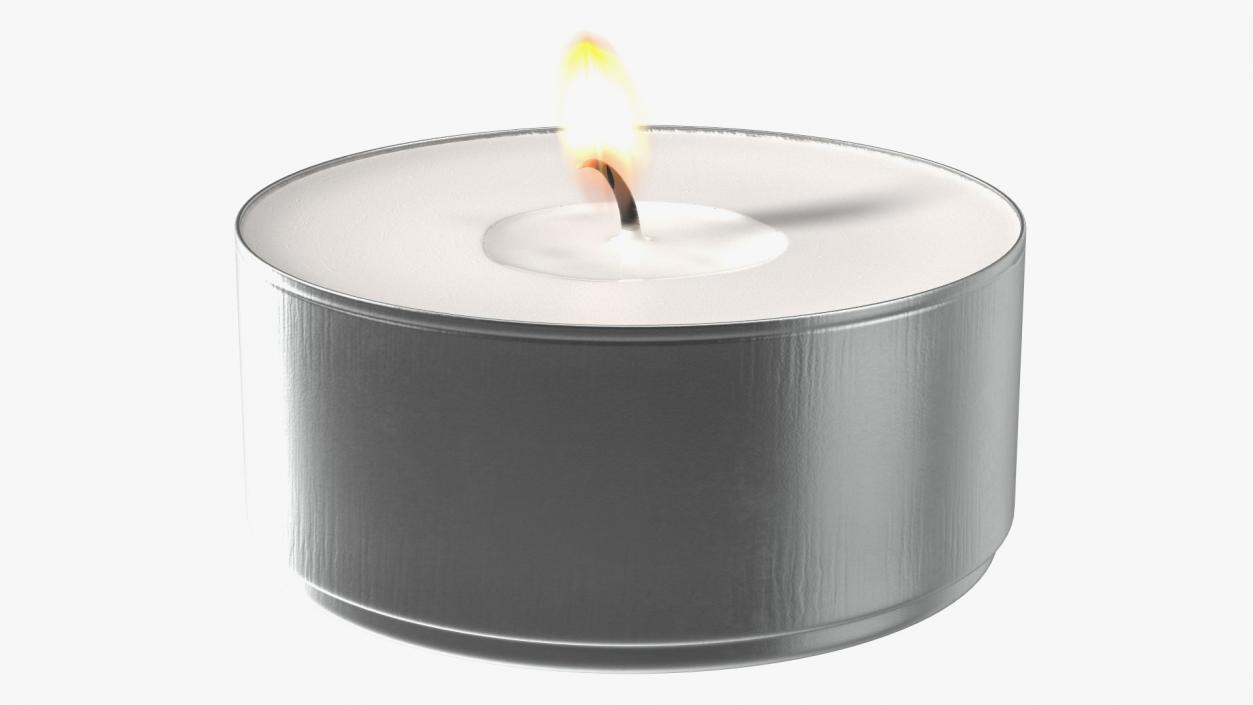 3D model Lit Tea Light Candle