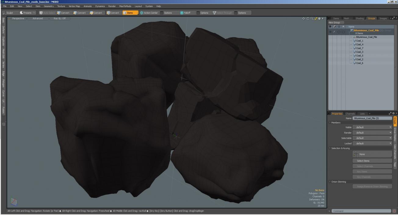 3D model Bituminous Coal Pile