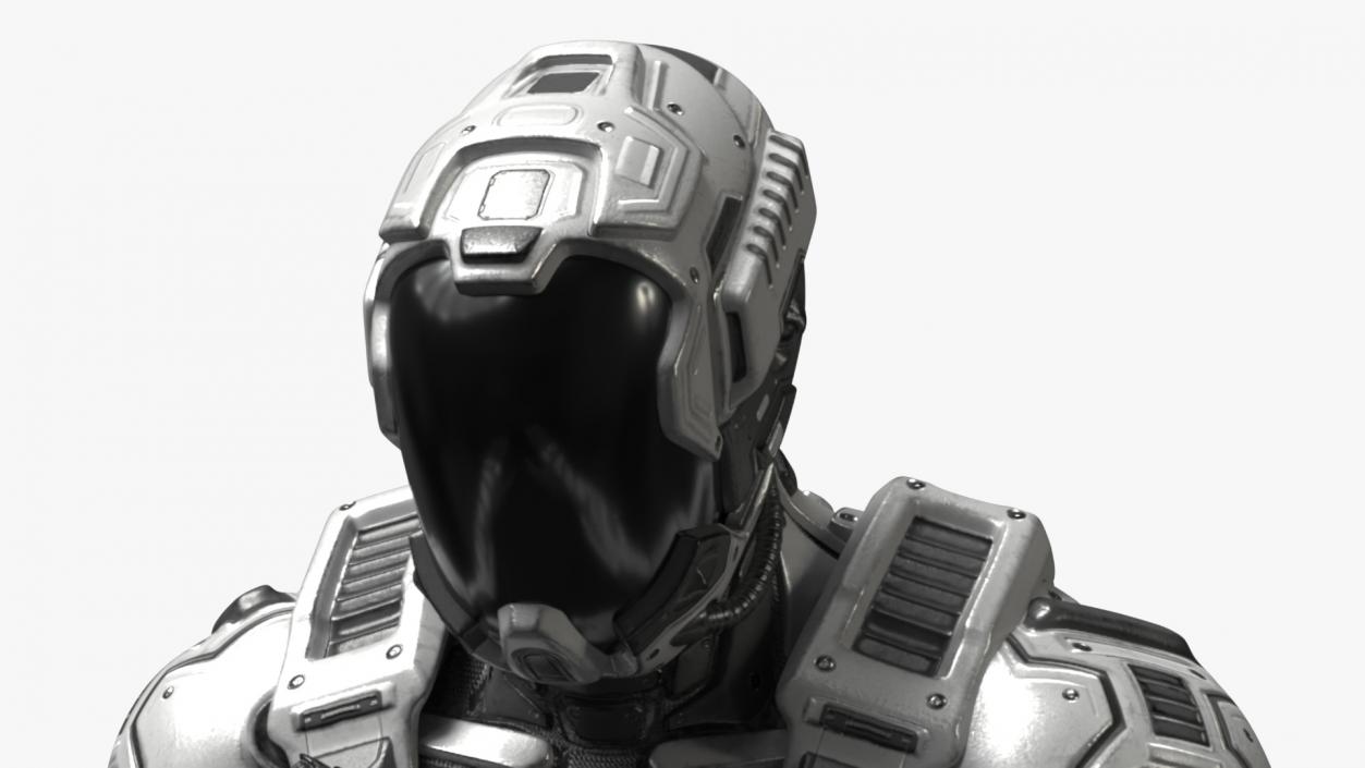 3D Futuristic Armored Soldier Character 2 model