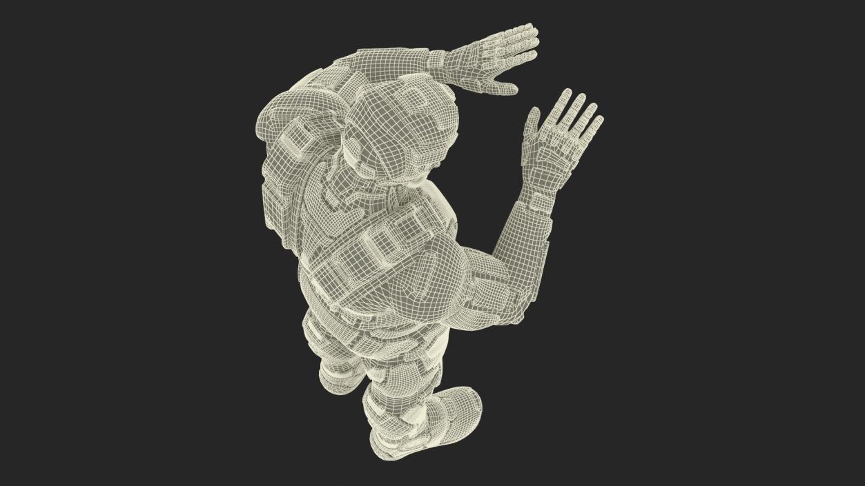 3D Futuristic Armored Soldier Character 2 model