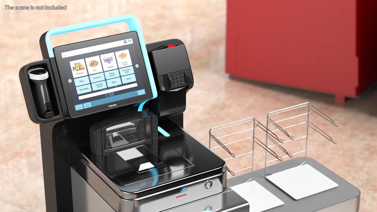 3D Toshiba Self Checkout System Cash Recycling model