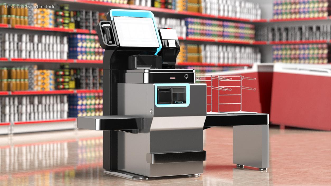 3D Toshiba Self Checkout System Cash Recycling model