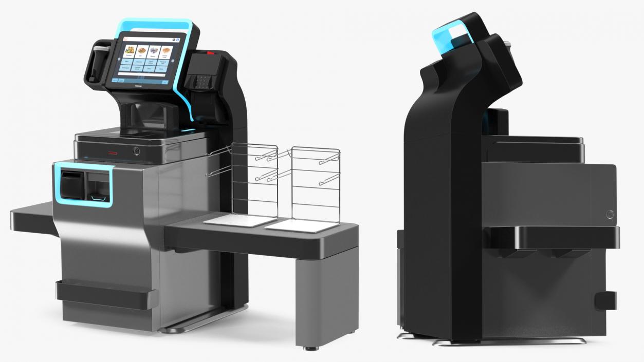 3D Toshiba Self Checkout System Cash Recycling model