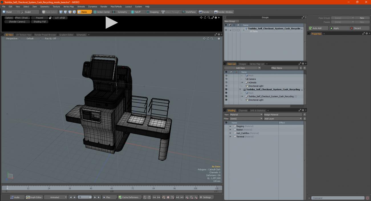 3D Toshiba Self Checkout System Cash Recycling model