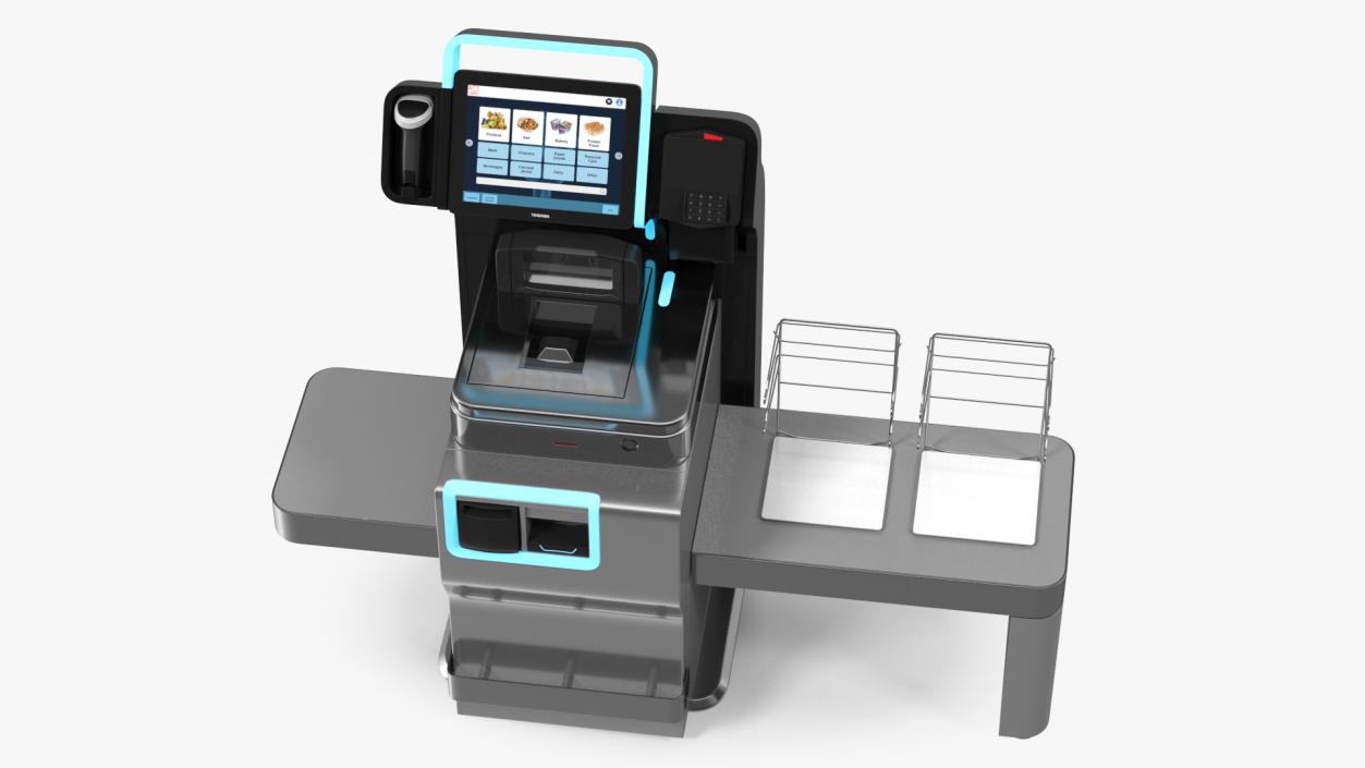 3D Toshiba Self Checkout System Cash Recycling model