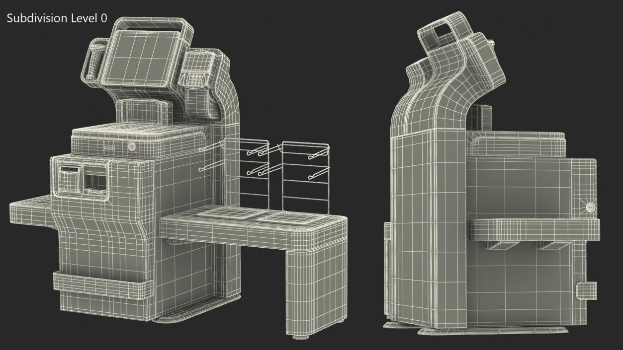 3D Toshiba Self Checkout System Cash Recycling model