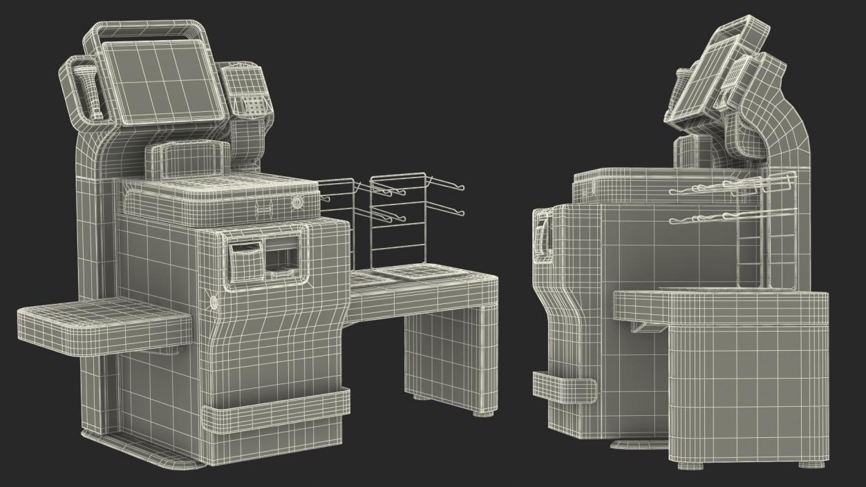 3D Toshiba Self Checkout System Cash Recycling model