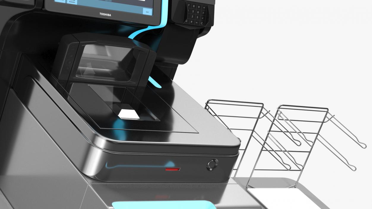 3D Toshiba Self Checkout System Cash Recycling model