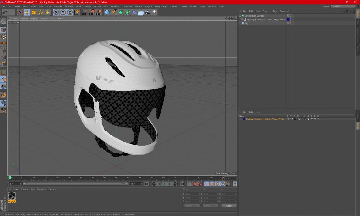 Cycling Helmet for E-bike Virgo White 3D