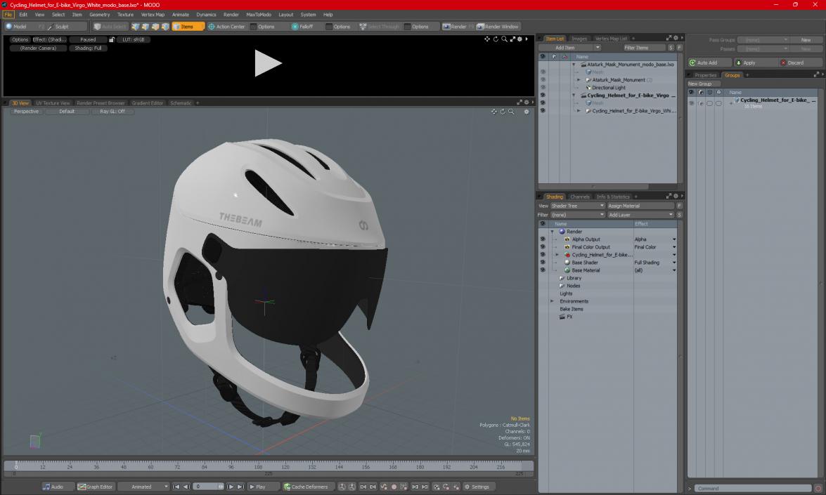 Cycling Helmet for E-bike Virgo White 3D