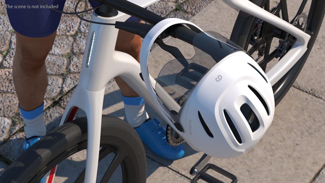 Cycling Helmet for E-bike Virgo White 3D