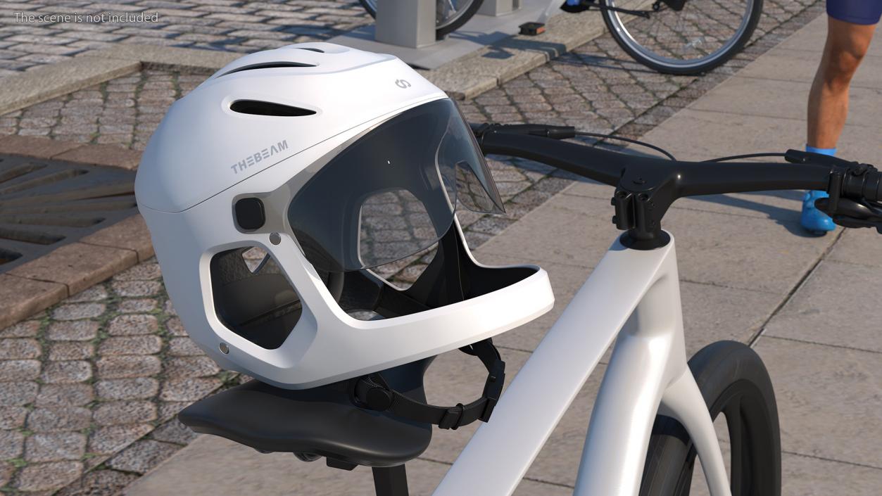 Cycling Helmet for E-bike Virgo White 3D