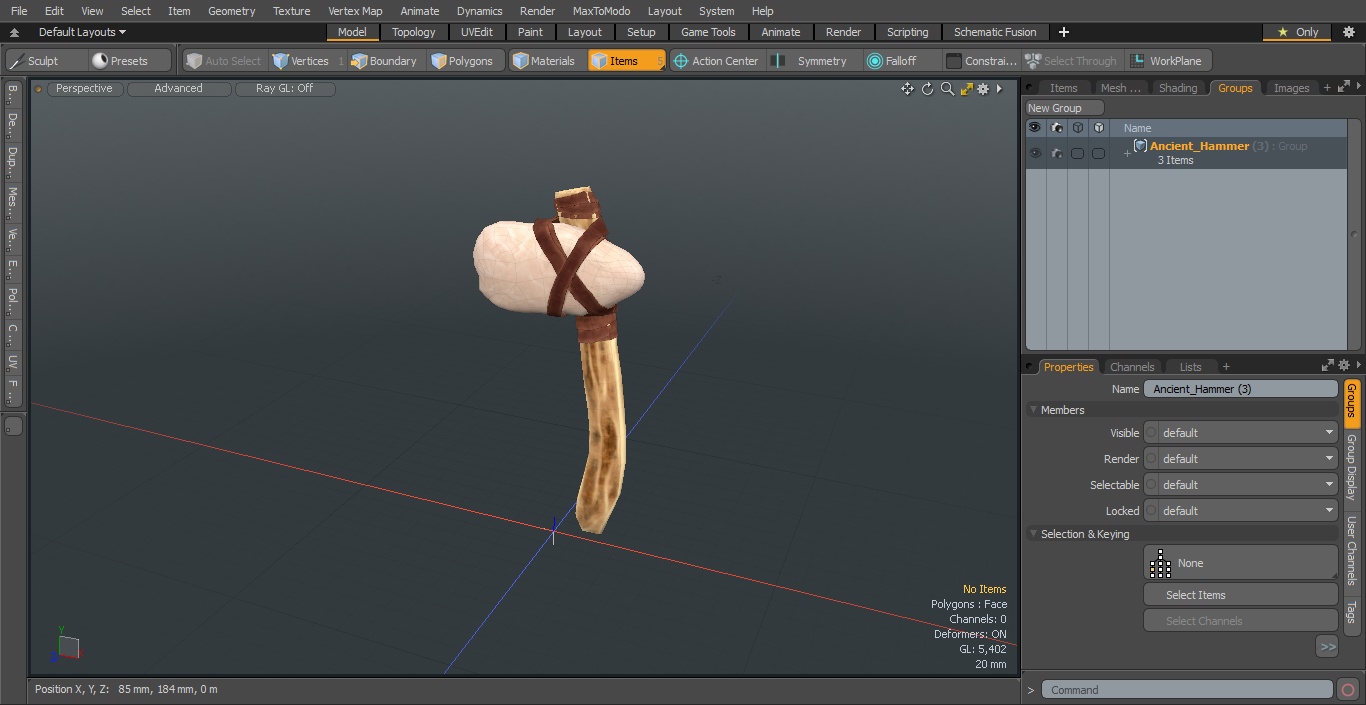 Ancient Hammer 3D model