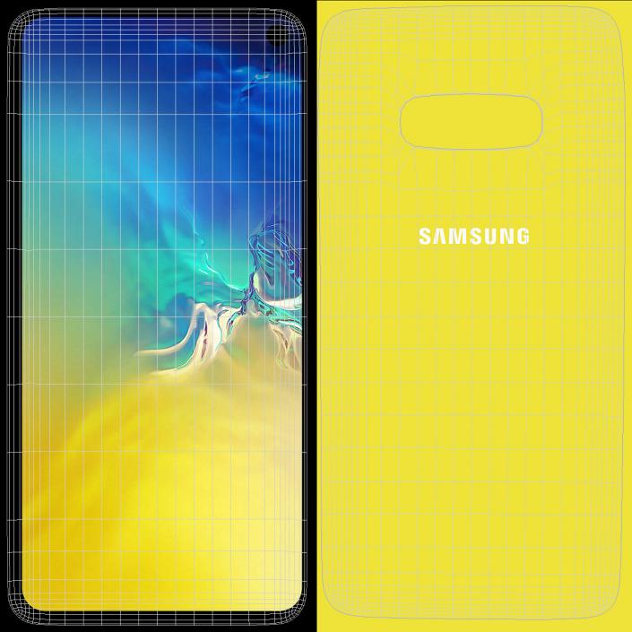 3D Samsung Galaxy S10E Yellow