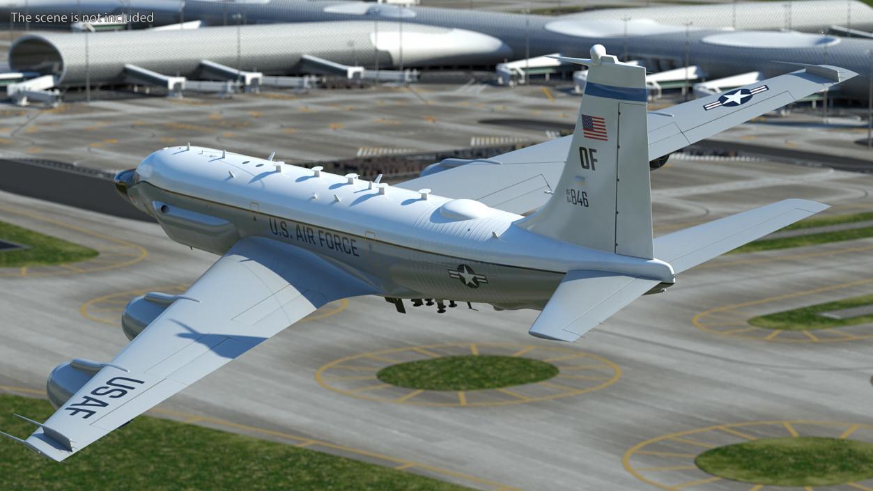 3D Boeing RC-135W Rivet Joint Flight model