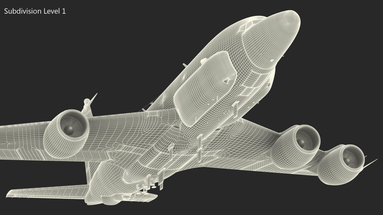 3D Boeing RC-135W Rivet Joint Flight model