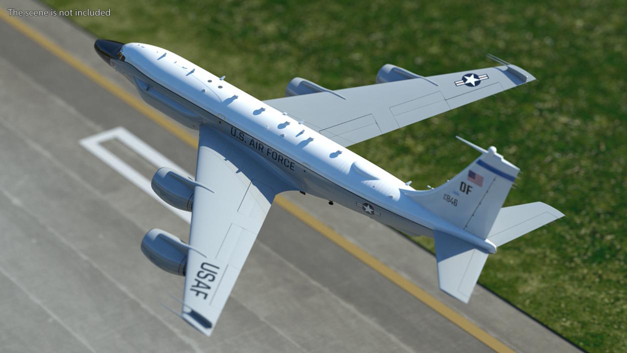 3D Boeing RC-135W Rivet Joint Flight model