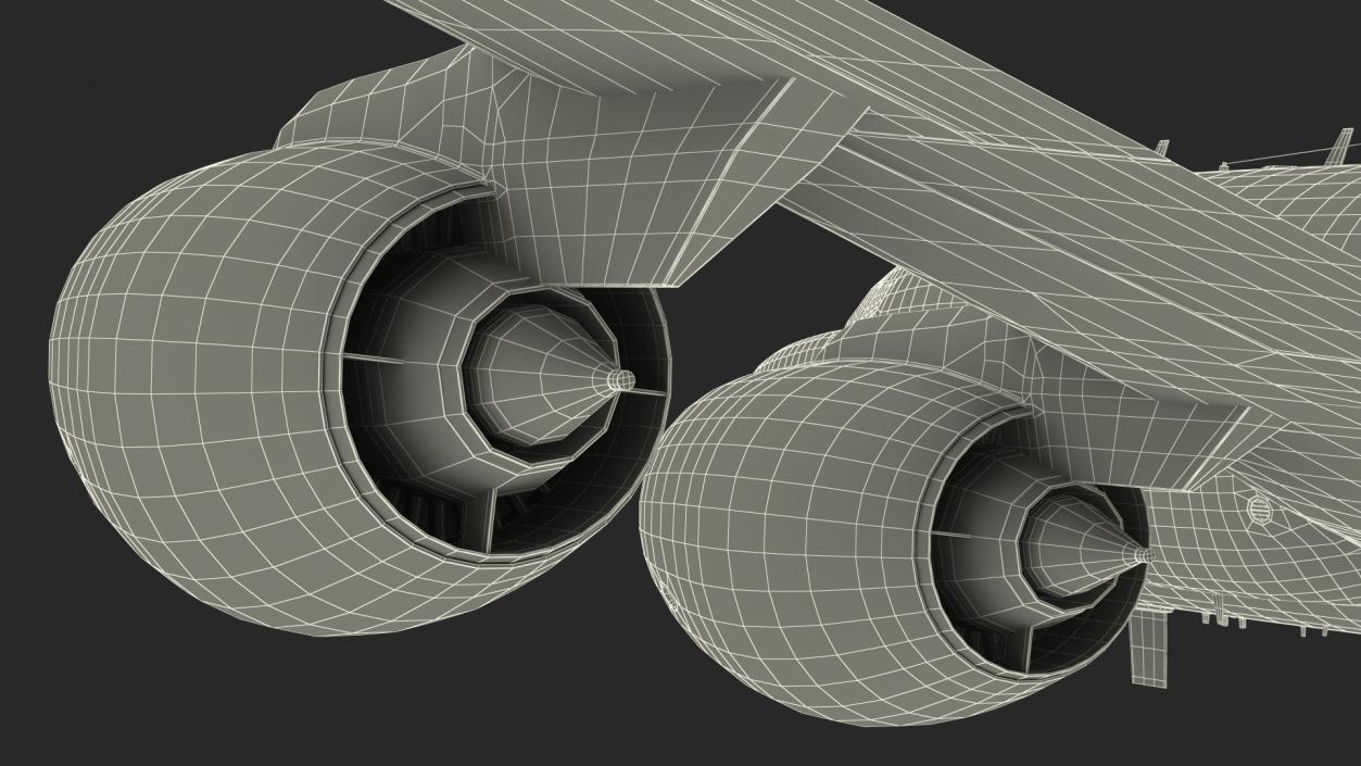 3D Boeing RC-135W Rivet Joint Flight model