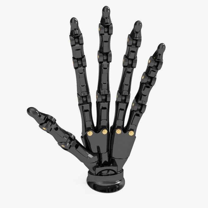 3D model Robotic Hand Black 2