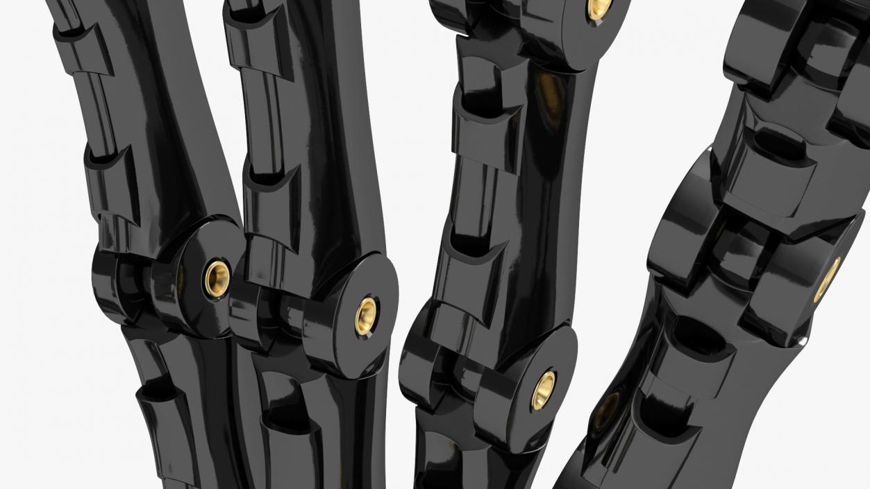 3D model Robotic Hand Black 2