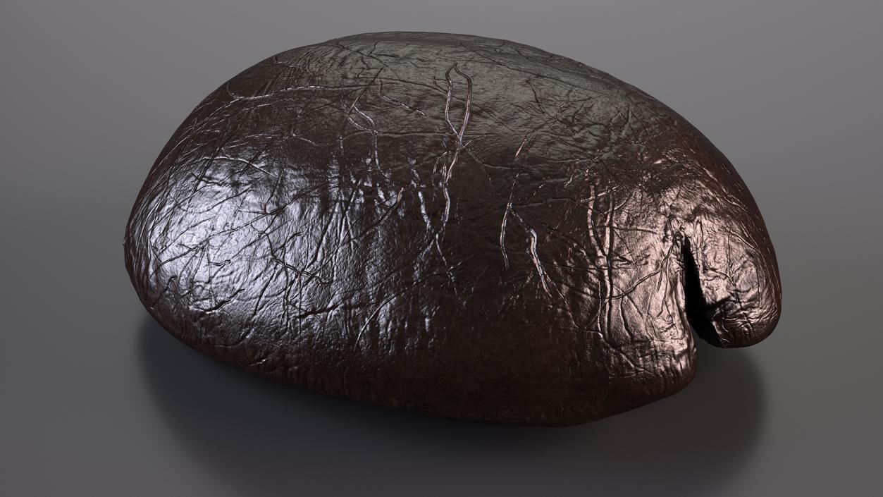 Dark Roast Coffee Bean 3D