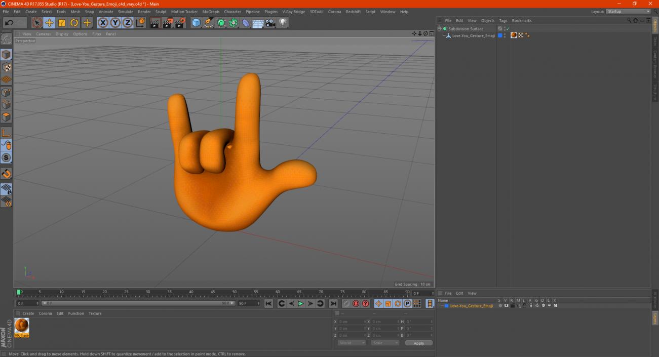 Love-You Gesture Emoji 3D