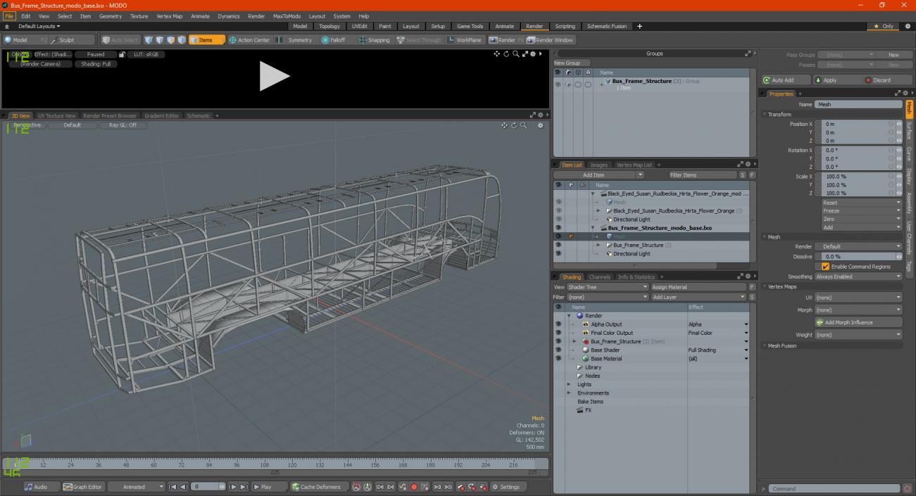 Bus Frame Structure 3D model