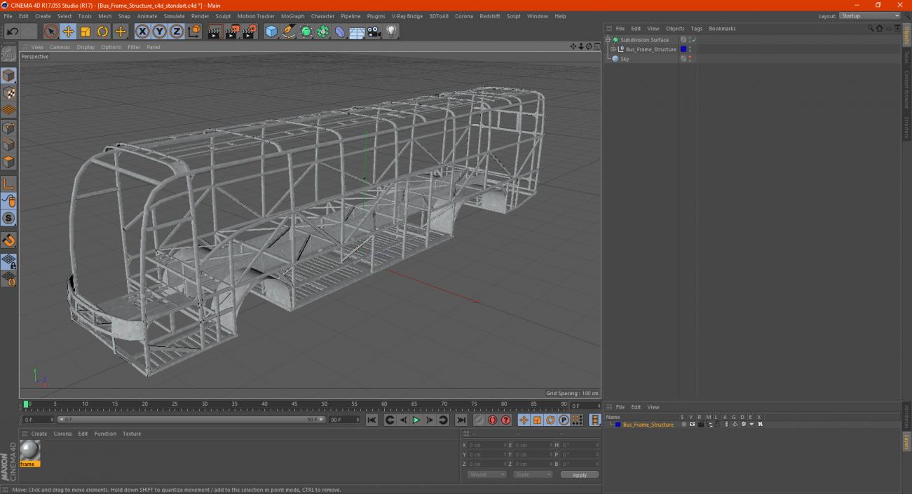 Bus Frame Structure 3D model