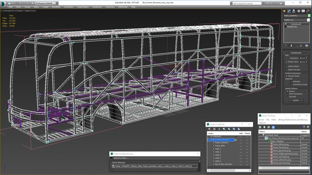 Bus Frame Structure 3D model