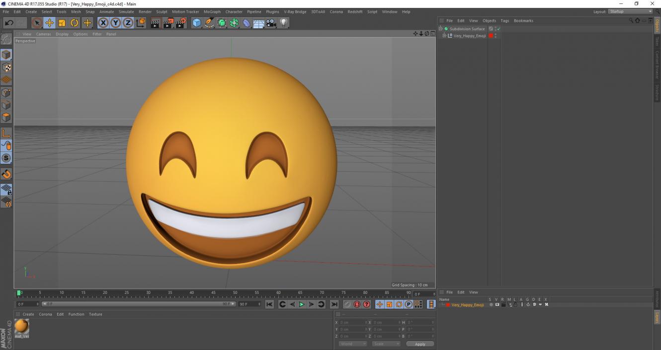 3D Very Happy Emoji