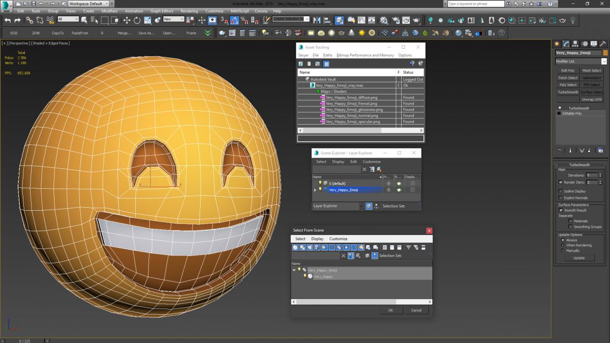 3D Very Happy Emoji