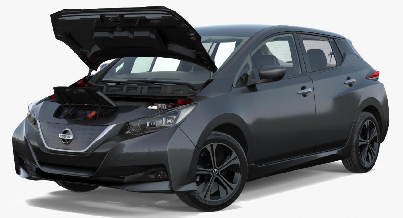 3D Nissan Leaf 2019 Rigged model