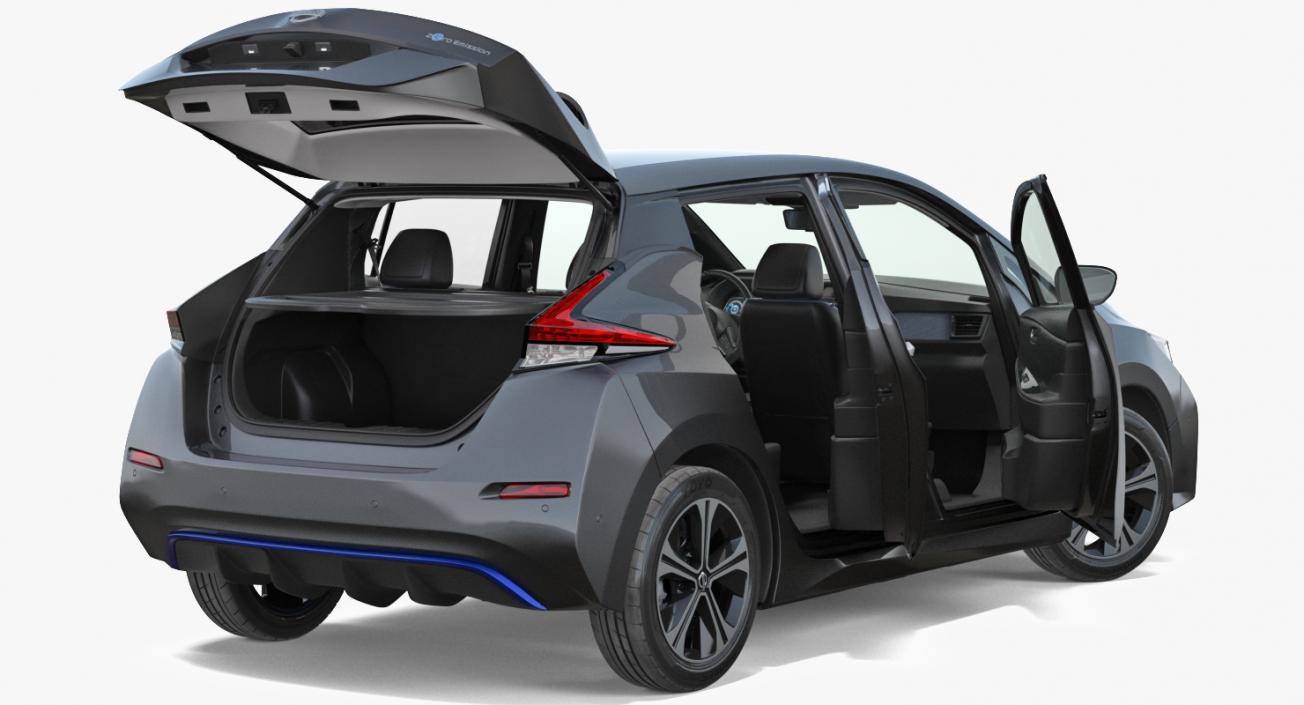 3D Nissan Leaf 2019 Rigged model