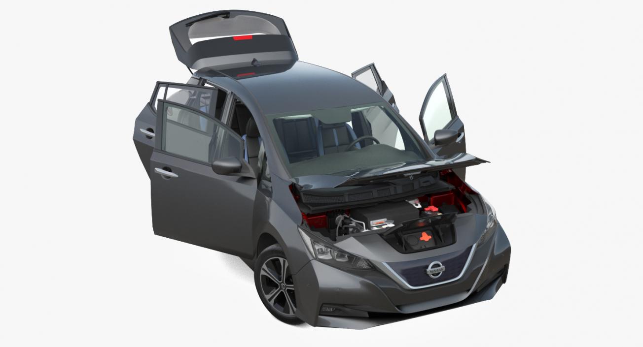 Nissan Leaf 2019 Rigged for Cinema 4D 3D