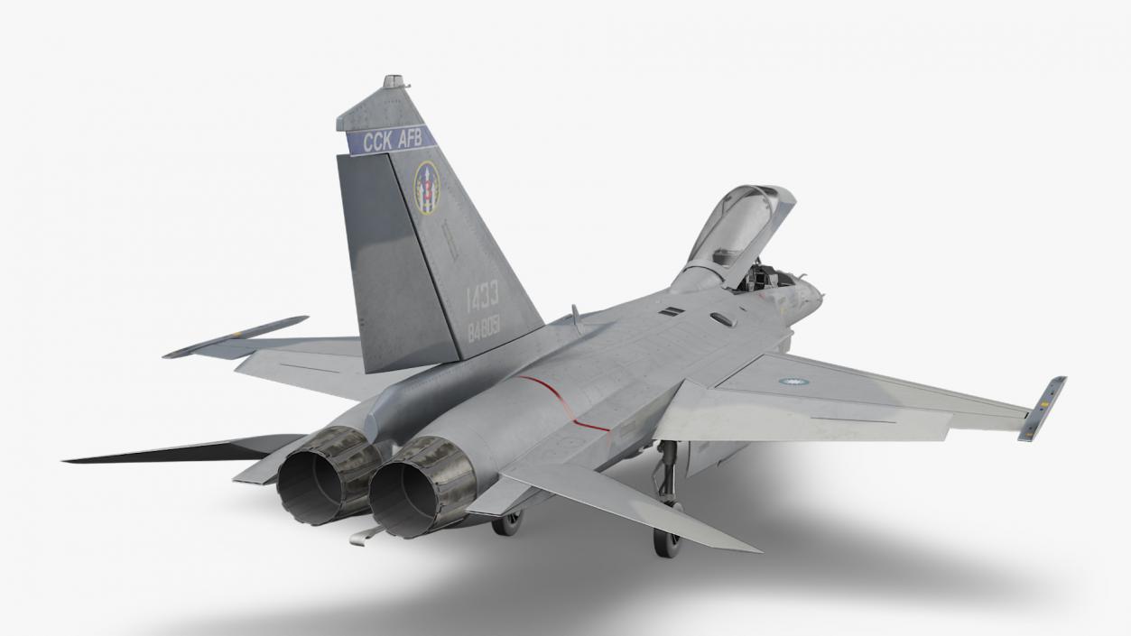 3D Unarmed Fighter Jet AIDC F-CK-1