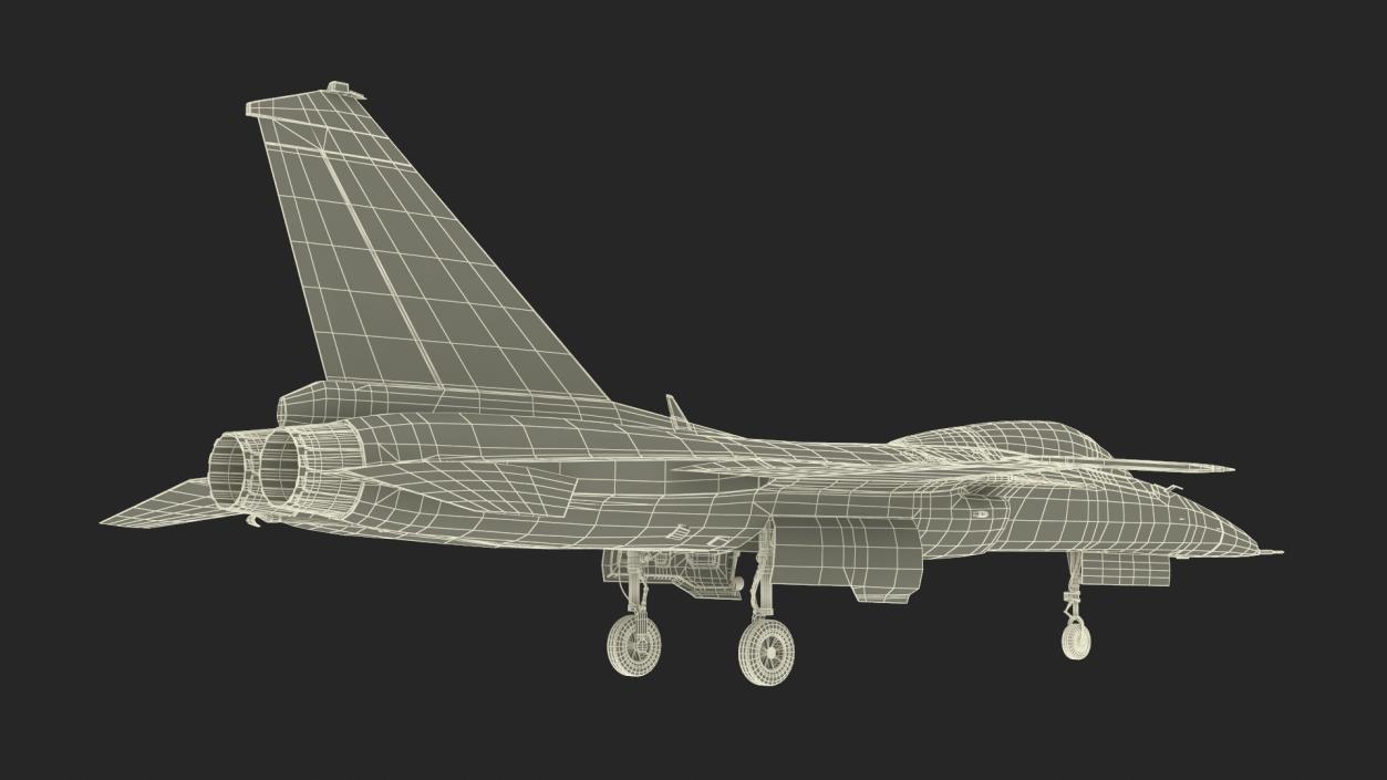 3D Unarmed Fighter Jet AIDC F-CK-1